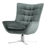 Fauteuil Chassy microvezel - Lichtgrijs - Met hocker