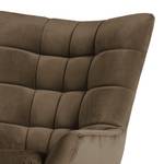 Fauteuil Chassy Microfibre Noix de muscade - Avec repose-pieds