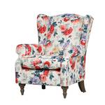 Fauteuil à oreilles Floro Matière tissée motif floral