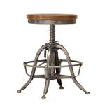 Tabouret de bar Script Manguier massif - Teinté et verni