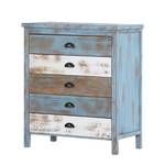 Commode Monrovia deels massief sparrenhout vintage lichtblauw