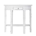 Tavolo console Old State Legno massello di mogano Bianco vintage