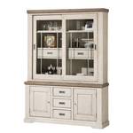 Buffetschrank Cabana I inkl. Beleuchtung - Akazie teilmassiv / Rattan - French White / Wagon Grey