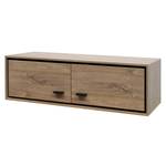 Wandkast Malpas Stirling eikenhouten look/mat zwart