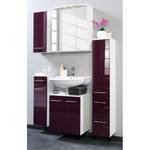 Armoire suspendue Rosary Aubergine brillant / Blanc