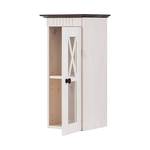 Armoire suspendue Senna I Pin massif - Blanc / Havanna