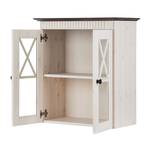 Armoire suspendue Senna I Pin massif - Blanc / Havanna