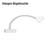 Halogen-Bügelleuchte Korsika Grau - Kunststoff - 35 x 4 x 3 cm