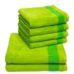 Handdoeken Borgo (6-delige set) katoen - Groen
