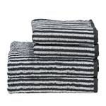 Set handdoeken Day Stripes I (4-delig) katoen - Alpinewit/antraciet