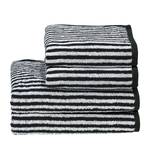 Set handdoeken Day Stripes II (4-delig) katoen - Wit/zwart