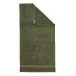 Set de 4 serviettes de toilette Deluxe Étoffe de coton - Vert foncé