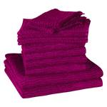 Serviettes de toilette Wave Coton - Fuchsia