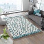 Tapis Chessy Fibres synthétiques - Beige / Turquoise - 160 x 230 cm