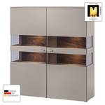 Highboard Anzio Matt Fango / Astnussbaum - Mit Beleuchtung