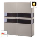 Highboard Anzio Mat fango/Knoestig notenboomhout - Zonder verlichting