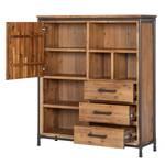 Highboard Atelier deels massief acaciahout - lavasteenkleurig