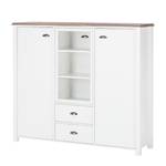 Highboard Chateau wit/San Remo eikenhouten look