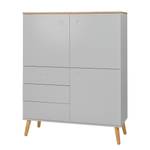 Highboard Dot deels massief eikenhout - Grijs