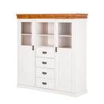 Buffet Formentera pin massif - blanc / Couleur miel