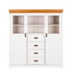 Buffet Formentera pin massif - blanc / Couleur miel