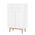 Credenza con 2 cassetti LINDHOLM Parzialmente in legno massello di quercia Bianco - Bianco