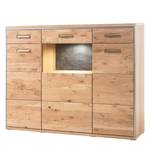 Highboard Lopburi I Eiche Bianco teilmassiv / Schiefer