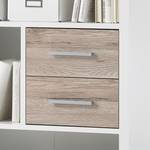 Highboard Nestor San Remo eikenhouten look/hoogglans wit