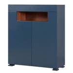 Highboard Palermo Dunkelblau / Walnuss