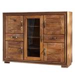 Credenza KHan III Legno massello di palissandro indiano/Similpelle