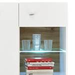 Highboard Sibo (incl. verlichting) hoogglans wit/eikenhouten look