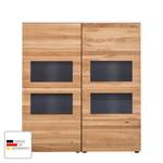 Highboard Solano I Asteiche / Weiß - Mit Beleuchtung