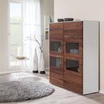 Highboard Solano I Notenboomhout/wit - Met verlichting