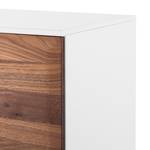 Highboard Solano I Nussbaum / Weiß - Mit Beleuchtung