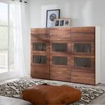 Highboard Solano I Notenboomhout/wit - Zonder verlichting