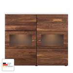 Highboard Solano III Nussbaum / Weiß - Mit Beleuchtung