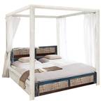 Hemelbed Goa White wit massief acaciahout