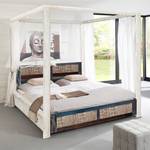 Hemelbed Goa White wit massief acaciahout