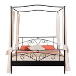 Himmelbett Olbia Schwarz / Hellbeige - 140 x 200cm