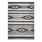 Tapis à poils longs Glonn Fibres synthétiques - Anthracite / Blanc