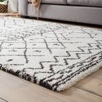 Tapis à poils longs Sauerlach Fibres synthétiques - Blanc / Anthracite