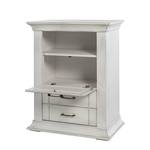 Commode haute Aylin II Peuplier partiellement massif Blanc vieilli