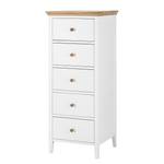 Commode haute Celeste blanc / Couleur miel