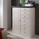 Highboard Lyngby massief grenenhout - Grenenhout wit/Grenenhout wengéhout