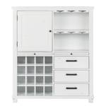 Buffet haut South Hampton Acacia partiellement massif - Blanc