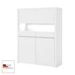 Hoge commode Villa (inclusief verlichtin hoogglans wit