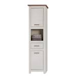 Armoire colonne Lotte Imitation pin blanc / Imitation chêne Nelson