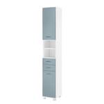 Armoire Lumo Blanc / Bleu colombe