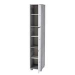 Armoire colonne Lund Blanc brillant / Gris minéral