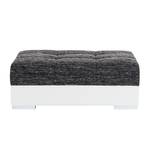 Hocker Cinder kunstleer/stof - zwart - wit